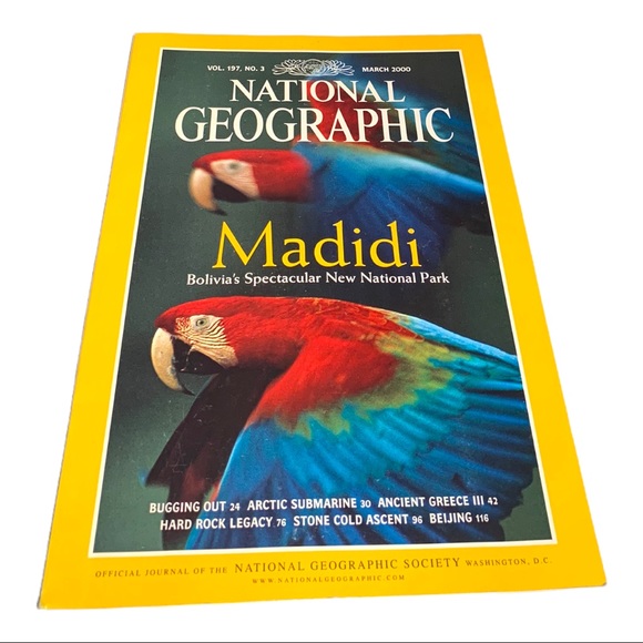 National Geographic Magazine Madidi Bolivia March 2000 Vol 197, No. 3 - Picture 1 of 3